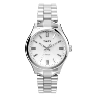 【TIMEX】天美時 Waterbury 34毫米經典不鏽鋼手錶 銀 TXTW2W40500