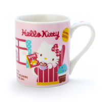 小禮堂 Hello Kitty 陶瓷馬克杯 咖啡杯 茶杯 陶瓷杯 230ml (紅黃 房間)