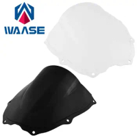 waase Motorcycle Double Bubble Windshield WindScreen Screen Shield ABS for HONDA RVT VTR 1000 RVT1000R RC51 VTR1000 SP1 SP2 SC45