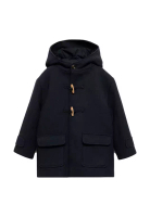 MANGO BABY Hood Wool-Blend Duffle Coat