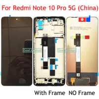 Black 6.6 Inch Dimensity 1100 5G For Xiaomi Redmi Note 10 Pro 5G China LCD Display Touch Screen Digitizer Assembly / With Frame