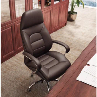 Leather boss chair Business home comfortable office chair sedentary large class chair Office chair Computer chair