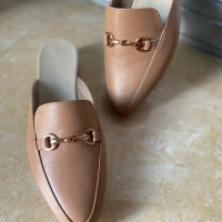 Tutong cewek/wanita kulit asli garut hak sedang Shoes sandal wanita flat shoes mules