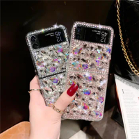 New Glitter Diamond Phone Case Rhinestone Bling Cover For Samsung Galaxy Z Flip 5 Flip5 Samsung Z Flip 4 3 Flip3 Case
