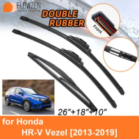 Double Rubber Car Wiper Blades for Honda HR-V Vezel 2013-2019 Front Rear Blades Accessories 2013 2014 2015 2016 2017 2018 2019