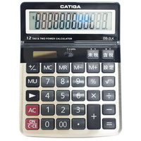 CATIGA 桌上型商用計算機 DS-2LK 大型12位數/一袋5台入(促399)-信力