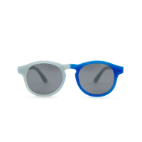 【ALEGANT】寶寶時尚魔光藍嬰幼兒感光變色鏡框輕量彈性太陽眼鏡(多色任選/台灣品牌/UV400偏光墨鏡)