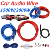 60 AMP 1500W/2000W Car Power Amplifier Wiring Kit 8GA Power Cable Subwoofer Speaker Car Audio Wiring Amplifier Car Radio Cables
