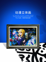 【支持客製】免運 開發票 紫羅蘭永恒花園薇爾莉特3d手工立體畫周邊手辦掛畫盲盒生日禮物 動漫掛畫