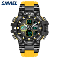 Sport Watches SMAEL Men Watch Military Army 50M Waterproof Auto Date Alarm Clock 8027 Quartz Wristwa