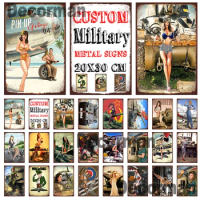 [ Mike86 ] Military Tank War Plane fighter PIN UP Metal tin sign sexy Poster Painting Store Pub Decoration LTA-3181 20*30 CM