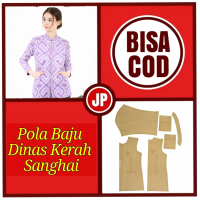 Pola Baju Dinas Kerah Sanghai/Pola Baju Dinas/Pola Jahit/