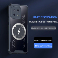 Ốp Tản Nhiệt Sạc Không Dây Cho Xiaomi11, 12, 13 Pro, Hút Từ Tính Siêu Chống Sốc, Vỏ Mềm TPU