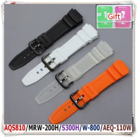 PU Smart Bracelet Band AQ-S810W/MRW-200H/AE-1000W/SGW-500H/AE-1200 Watchband Replacement Strap AQS810W AE1200 Watch