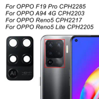 Rear Back Camera Glass Lens For OPPO Reno5 Lite F Reno 5 Lite 5F F19 Pro A94 4G Replacement+Sticker CPH2205 CPH2217 CPH2203