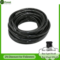 Garden Watering Hose with Black End Plug, PVC Water Tubing, Garden Drip Irrigation Tube, 8mm, 11mm, 3/8''