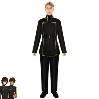 Lelouch Lamperouge Code Geass Cosplay Costume Black Uniform Man Halloween Cosplay Lelouch Lamperouge Clothing