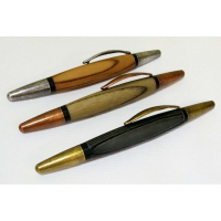 強強滾p-古銅,古銀,紅銅 漸層木 木頭 原木鋼筆 筆盒 卡式墨水與吸墨器雙用 台灣製