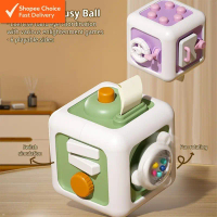 Bevavar 6in1 Multi-Play Busy Cub e Toys Montessori Hexahedron Busy Toys for Kids ubik Cub e for Fine