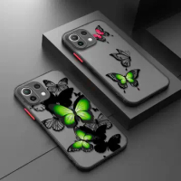 Beautiful Butterfly Phone Case For Xiaomi Poco X3 NFC X4 X5 12T Mi 9T 10T Pro 13 Mi 11 Lite 12 12X M5 C40 C50 C51 Matte Shell