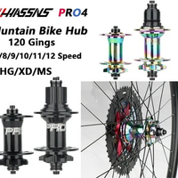 HASSNS Mountain Bike Hub 36 Holes 6 Pawls HG XD MS 120T Noise Hub Mountain Bike Hub NBK Sealed Bearing 7 8 9 10 11 12 Speed QR