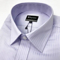 【vivi 領帶家族】H-Supreme 高級優質舒適長袖襯衫(3959紫色條紋)