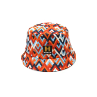 Hamlin Kai Topi Bucket Motif Etnik Casual Hat Pria Wanita Material Canvas ORIGINAL - Orange