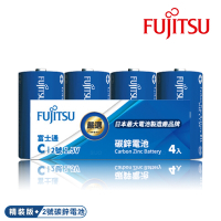 日本 Fujitsu富士通 藍版能量2號C碳鋅電池(精裝版4入裝)
