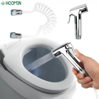 Shower Head Nozzle Spray Gun with Telephone Shower Hose Handheld Bidet Toilet Sprayer Bathroom Cleaning Tools