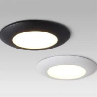 10PCS 5W 7W 10W Dimmable LED Ceiling Modern Lamp Living Room Fixture Bedroom Kitchen Panel Light Black White Downlight