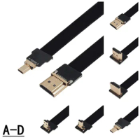 FPV Micro HDTV Compatible HDMI 90 degree Adapter FPC Band Flat HD Cable Pitch 20pin for Multicopter Air Photography