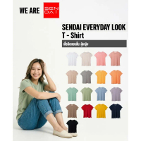 ✥SENDAI เสื้อยืดคอกลมผู้หญิง เหมาะกับอากาศร้อนบ้านเรา Everyday look ได้ทุกวัน☸