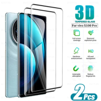 2pcs 3D Curved Tempered Glass Fully Protection For vivo X100 Pro vi vo X100pro X 100 100x Clear Protective Film Screen Protector
