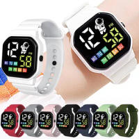 Multicolor Children Watch Display Week Digital Smart Watch Students Waterproof Silicone Strap Sport Watches Kids Birthday Gift