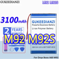 High Capacity GUKEEDIANZI Battery 3100mAh For Onyx Boox A60 M92 M92S M96 plus M96plus I62ML E-book Digital Batteries