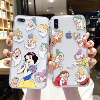 Disney Snow White Phone Case for Apple IPhone 7 8 SE2 7Plus 8Plus XS Max 11 Pro 12 Pro TPU Phone Back Cover Cute Cartoon Shell