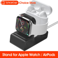 Aluminum Charging Stand For Apple Watch Ultra 1 2/9/SE/8/7/6/5/4/3 Nightstand Desk Charger Holder Base Dock For Airpods 1/2/Pro