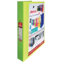 แฟ้ม 2 ห่วง A4 เขียวอ่อน ตราม้า H-337/C