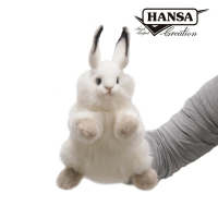 手偶玩具系列｜7156 小白兔手偶｜34公分【Hansa Creation擬真動物玩偶】