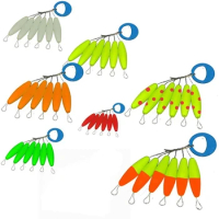 5packs/lot Seven star Fishing Float Bobber 2 Size Rig Float Beans 8 Colors Striking Beads With Hole B535