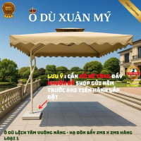 DÙ NGOÀI TRỜI LỆCH TÂM VUÔNG 2m5*2m5 Loại 1 khung hợp kim sơn tĩnh điện chống rỉ, vải dù polyester t