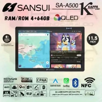 Sansui KAPPA 4/64 GB Android 11.5" inch NFC 4K Head Unit SA-A500 Tape Mobil TV (Support 360)