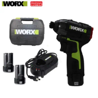 WORX WU132 1/4" Hex 140Nm 3300rpm 3 Speed Adjustable 12V Dual battery Pack Cordless Impact Screwdriver Brushless Motor