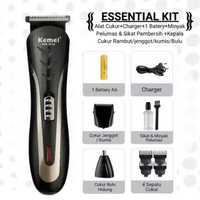 Alat Cukur Rambut Elektrik Kemei ORIGINAL Hair Trimmer Mesin Cukur Rambut Kumis Jenggot Portable Uta