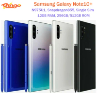 Samsung Galaxy Note10+ Note10 Pro N975U1 256/512GB note 10 plus Mobile Phone Snapdragon 855 Octa Core 6.8" 16MP&amp;12MP 12GB RAM