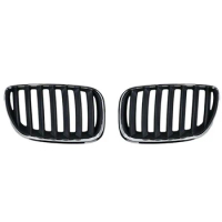 1 Pair Car Front Hood Bumper Kindey Grille Grill for-BMW X5 E53 2004-2006 51137113733