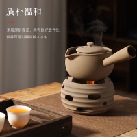 中式陶泥煮茶壺 酒精爐 套裝戶外便攜加熱煮茶器蠟燭溫茶爐 燒水壺
