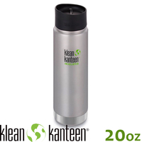 【KLEAN KANTEEN 美國 20盎司KK寬口保溫鋼瓶(54mm)/原色鋼】K20VWPCC/保溫杯/保溫瓶/咖啡瓶蓋