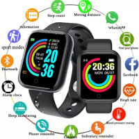 Y68 Adult Smart Watch Bluetooth Fitness Tracker Sports Watch Heart Rate Monitor Blood Pressure Smart Bracelet for Android iOS