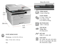 Máy In Laser 2 mặt tự động Đơn Sắc Đa Năng Brother MFC-B7810DW có FAX